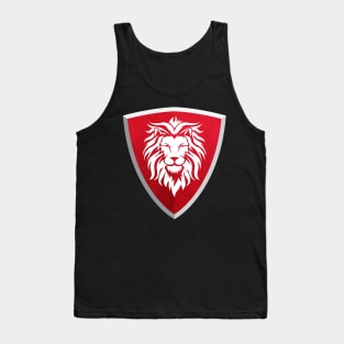 Red Shield with Lion Tank Top